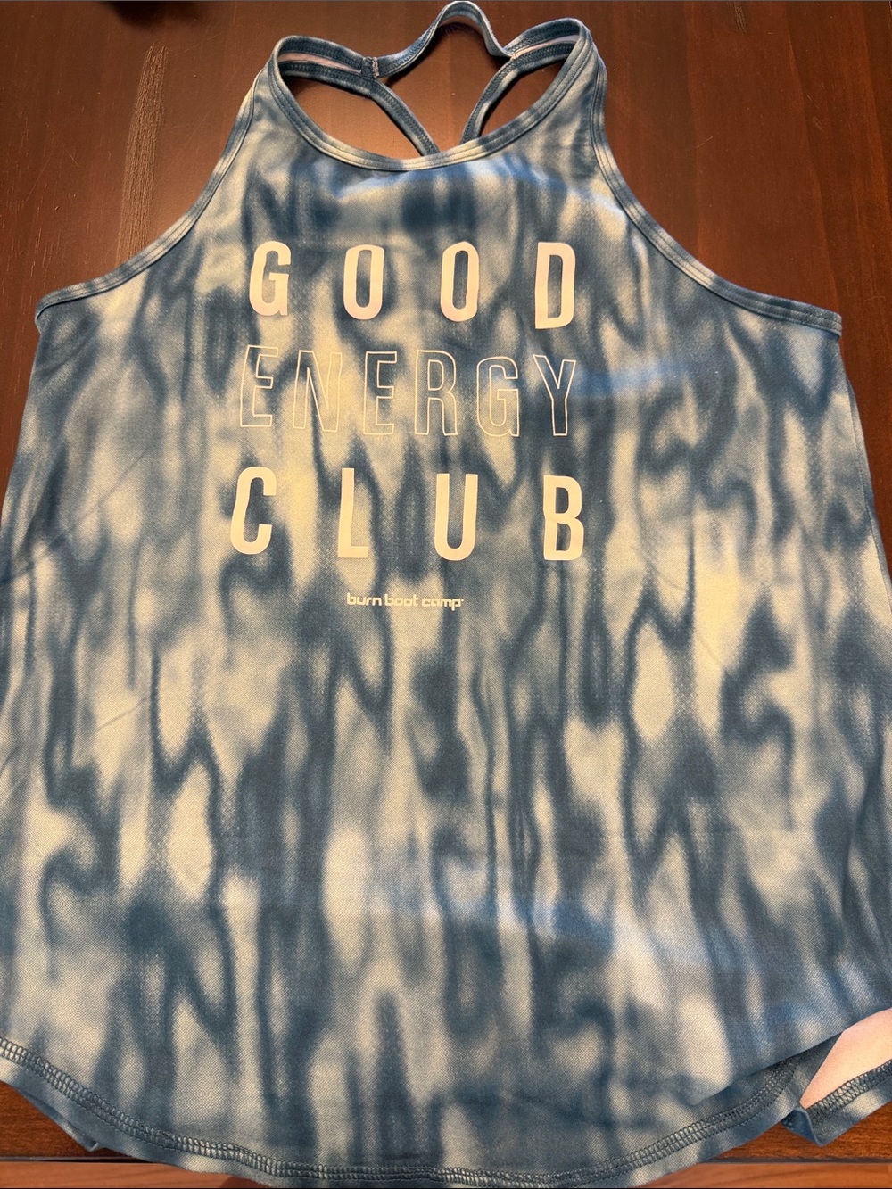 Burn boot camp Blue Tie-Dye Tank Top